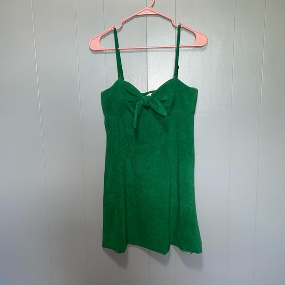 Zimmermann Short Green Terry Summer Dress Size Medium - Picture 1 of 6